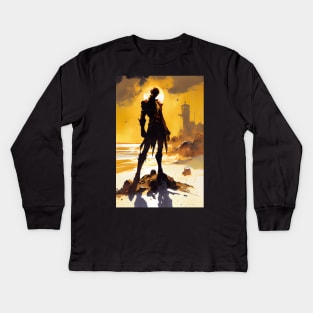 Galactic Hunt: The Alien Bounty Hunter's Quest for Justice Kids Long Sleeve T-Shirt